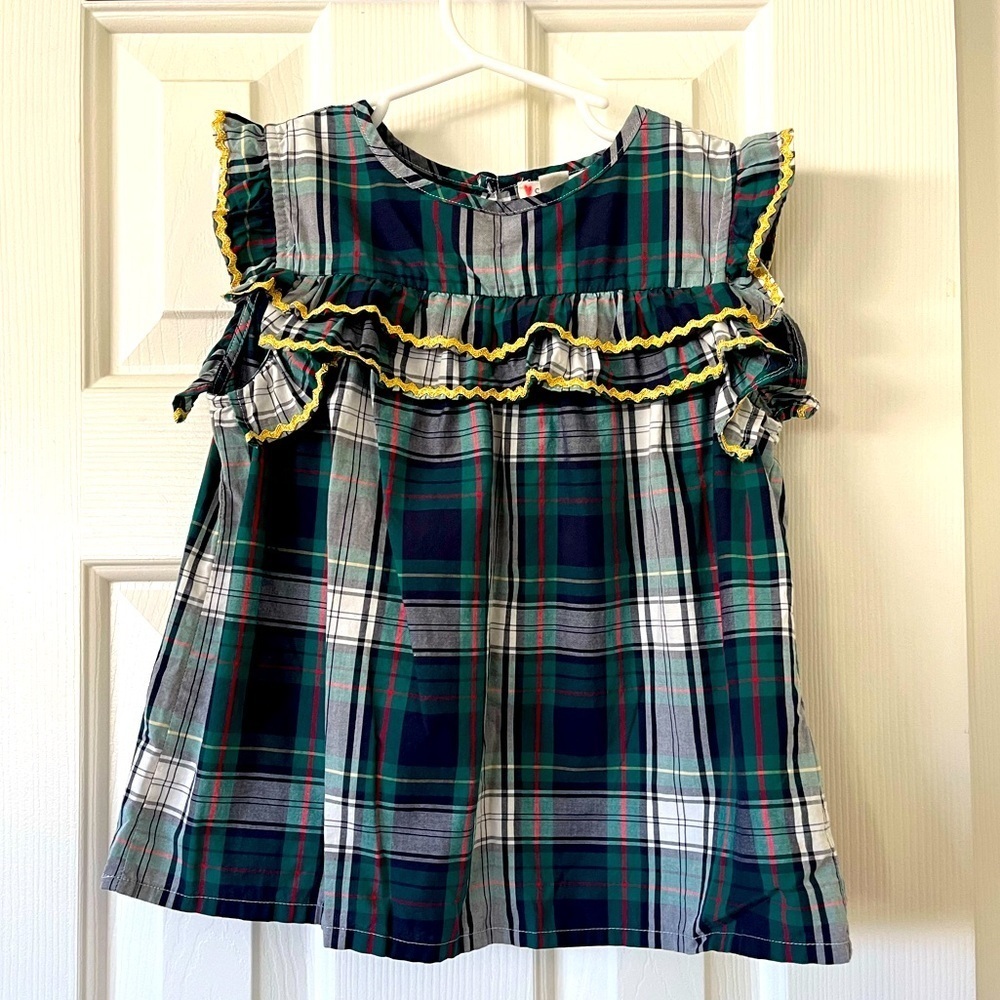 J Crew crewcuts holiday plaid top size 6